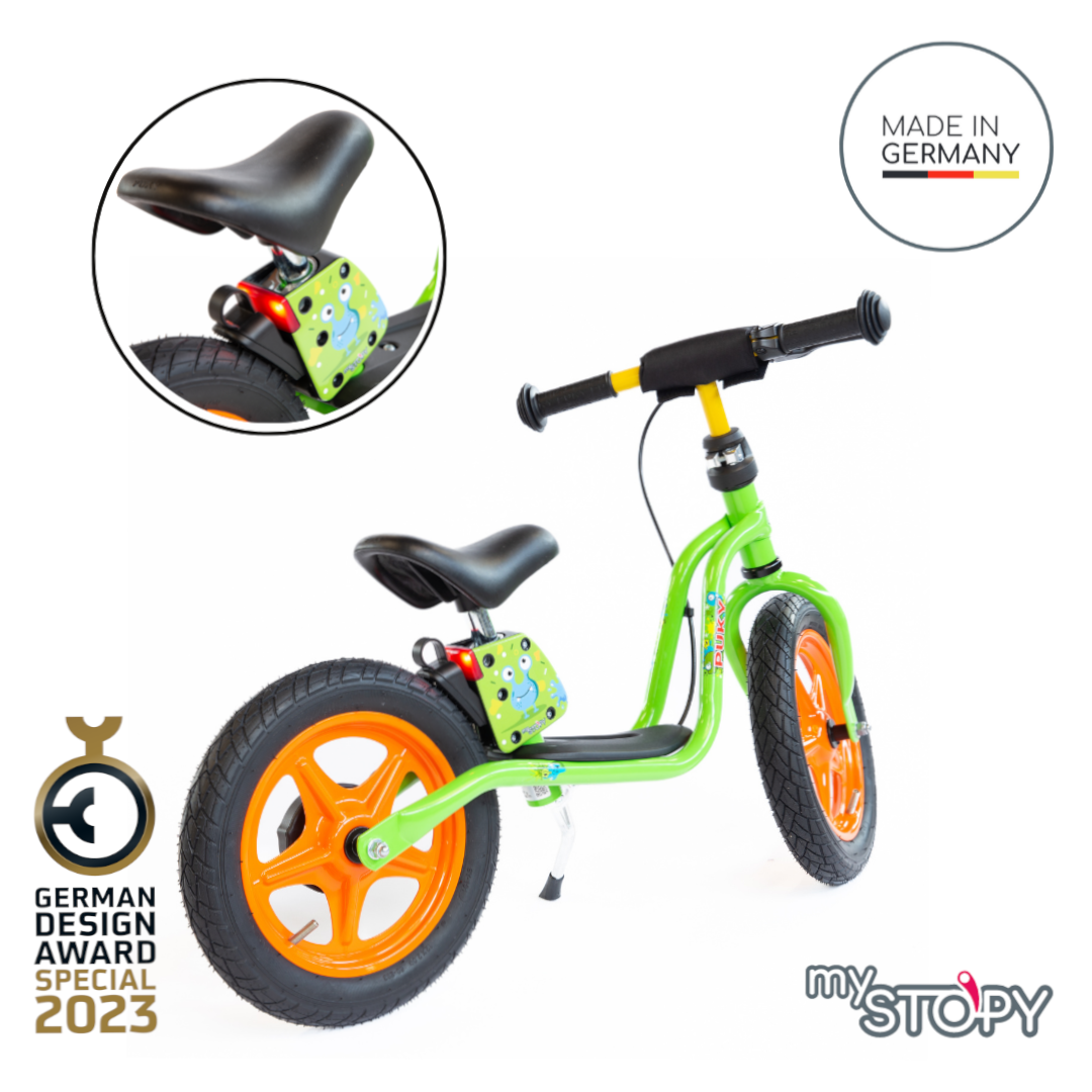 PUKY LR 1L BR balance bike green inclusive mySTOPY braking assistant