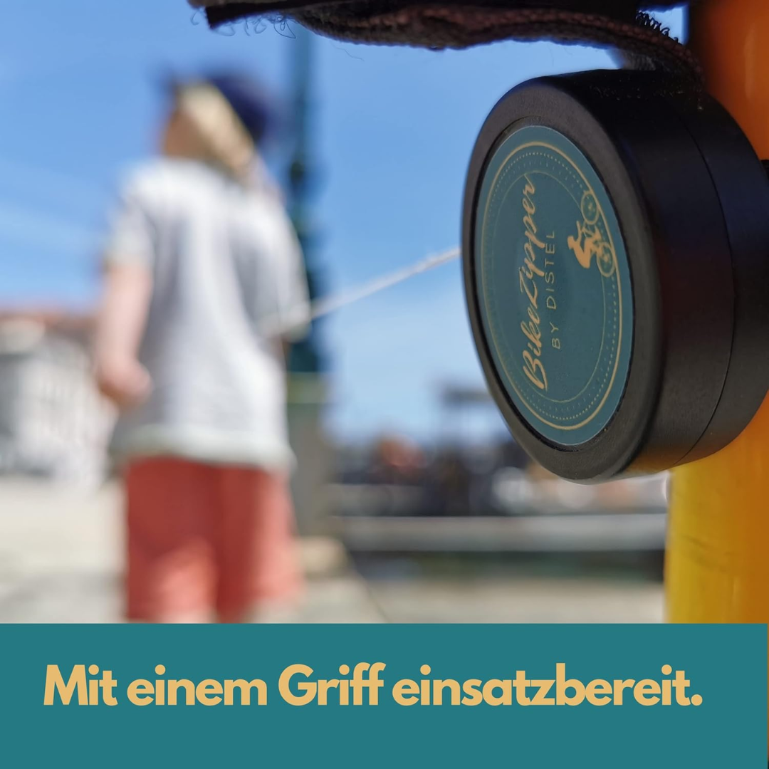 BikeZipper - das neue Abschleppseil fürs Kinderrad