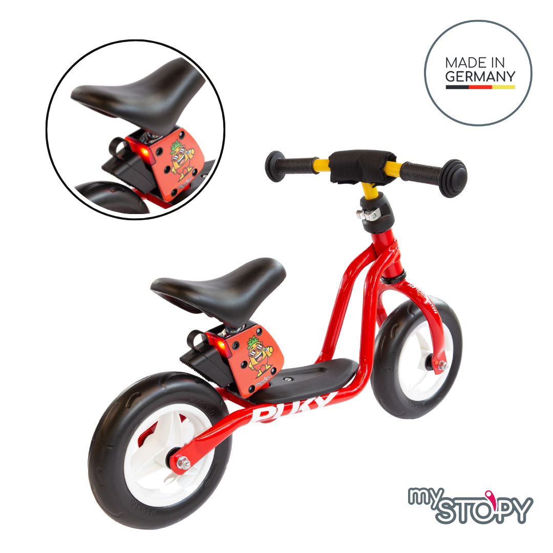 PUKY balance bike LR M red with mySTOPY braking assistant