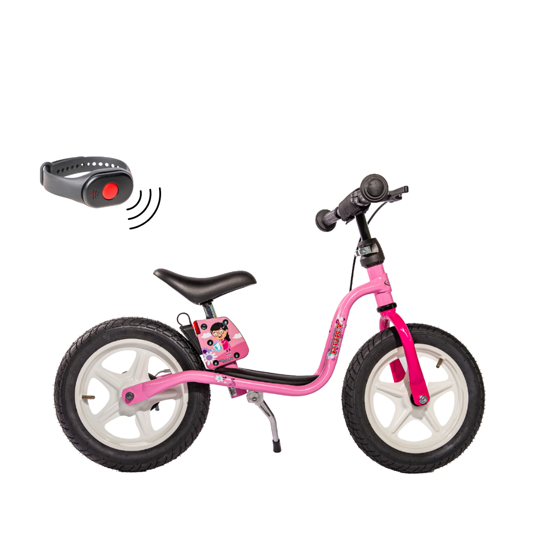 PUKY LR 1L BR balance bike pink inclusive mySTOPY braking assistant
