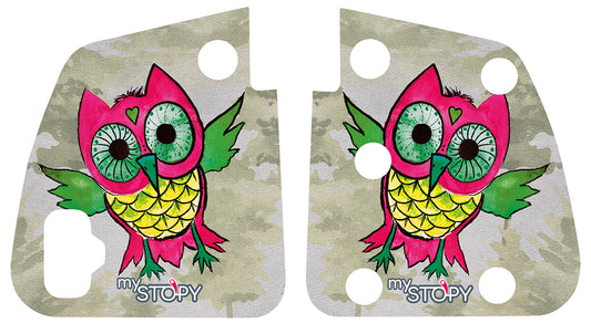 Motif sticker - Owl pink